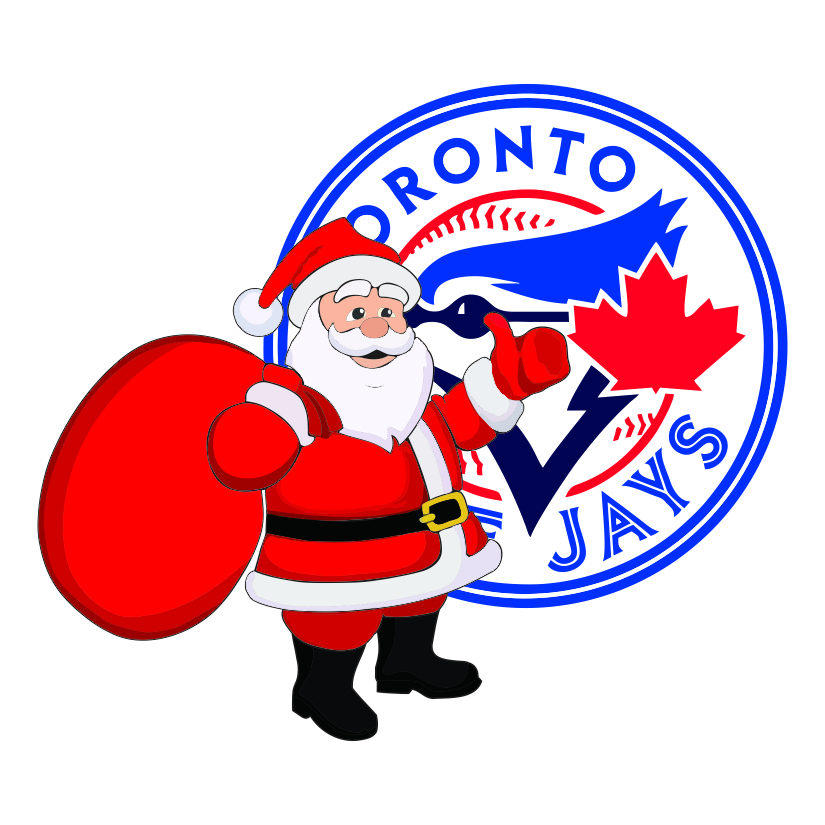 Toronto Blue Jays Santa Claus Logo iron on paper